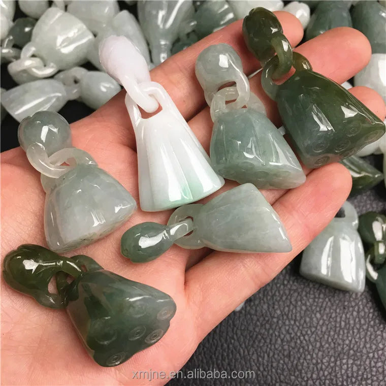 Jade Grade a Myanmar Lotus Ornament Jade Pendant Hanging Wholesale