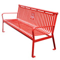 Outdoor Park Long Metal Slat Bench Seat Outside Street Decorative Steel Bench Seating Public Garden Patio Antique Bench Chair