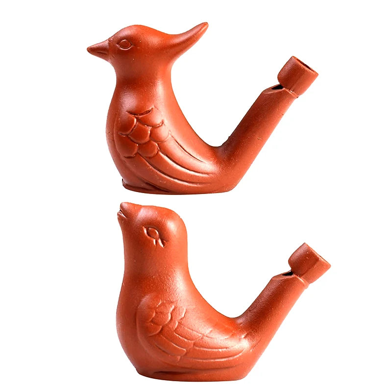 Funny Ceramic Birthday Favors Gifts Bird Call Tone Purple Clay Pottery Waterfowl Bird Water Whistle