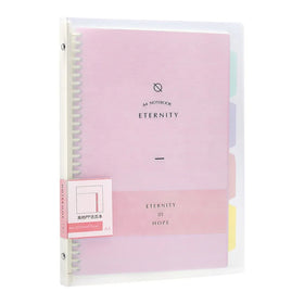 Cute 20 Hole Candy Color 4 Colors pp Classification Loose-leaf Notebook Student Notepad Classification Coil Notebook A4 B5 A5