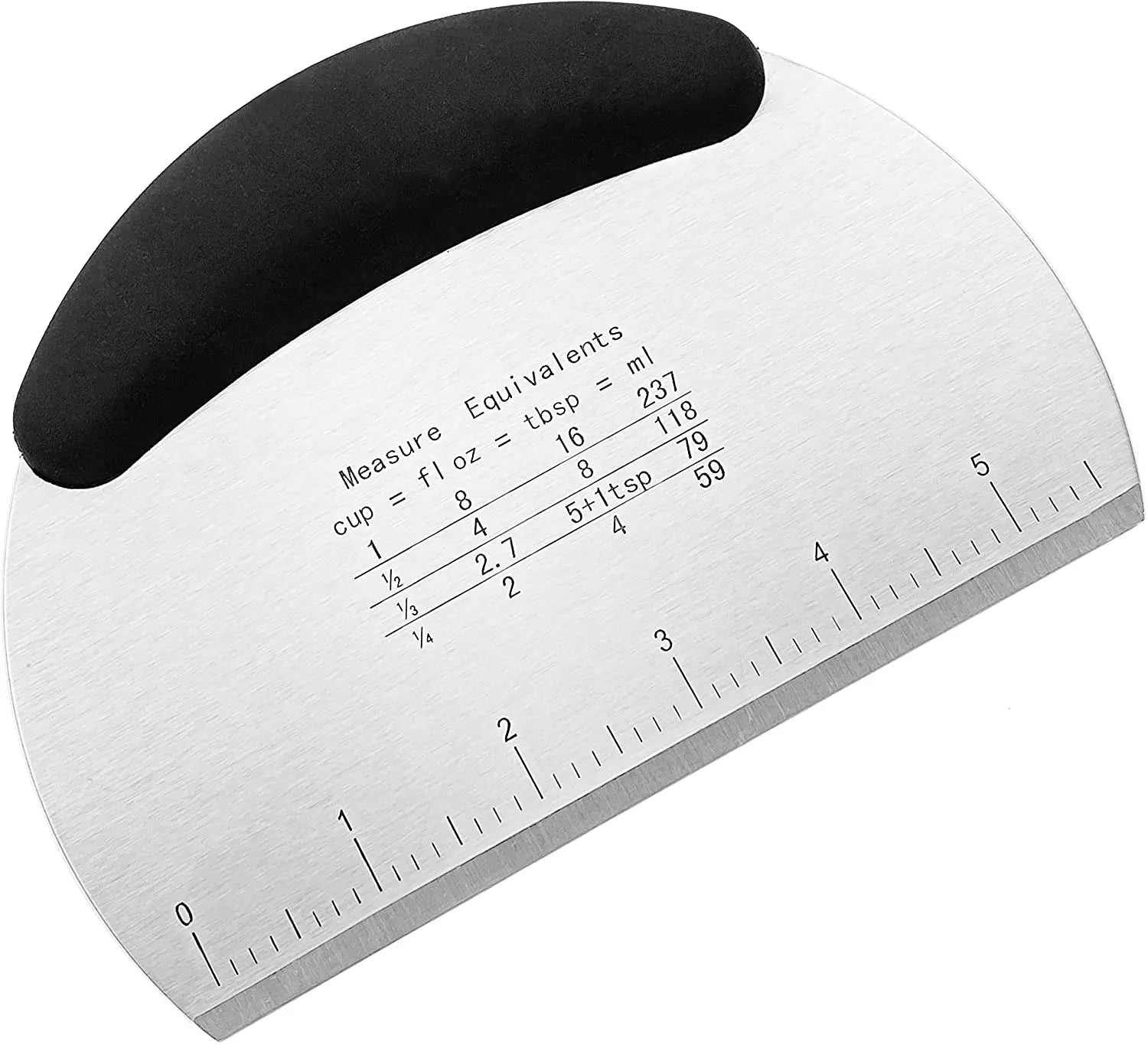 Ergonomic Silicone Dough Pastry Scraper Chopper Quick and Easy with Non-Slip Grip Stainless Steel
