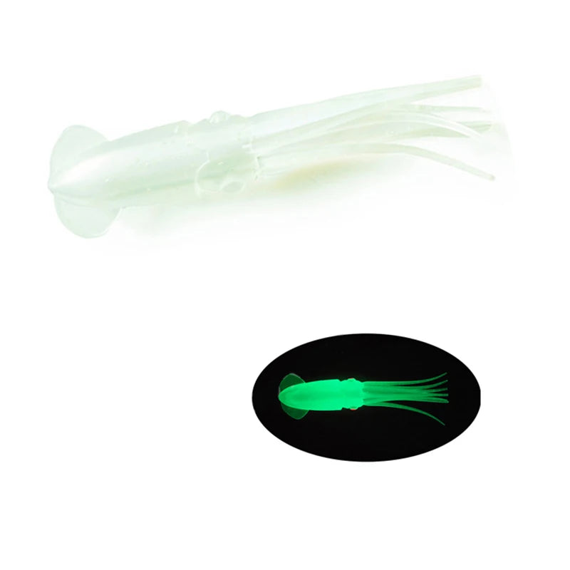 MISTER LURE Manufacturing PVC Fishing Lure Bait Luminous Squid Octopus Soft Skirts Lure