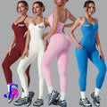 Women Gym Fitness Halter-Neck BodySuits Push up Leggings Yoga Jumpsuit With Cups Workout Clothes Sportswear Tracksuits Shapewear MegaBDM