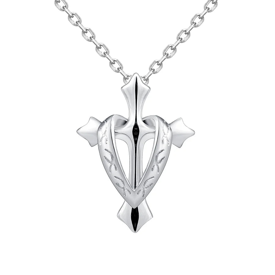 Trendy Sterling 925 Silver Jewelry Fine Fashion Cross Pendant Charms for Necklace