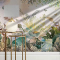 Floral Wallpaper for Living Room Sofa Lotus Background TV Wall Covering Waterproof Seamless Floral Blooming Art Wall Covering