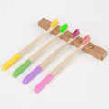 Custom Eco-friendly Reusable Bamboo Toothbrush with Soft Nylon Bristles Trapezoid Handle Toothbrush