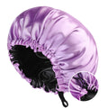 Custom logo Reversible Satin Hair Wrap Bonnets Mommy and Me Bonnet