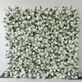 Wholesale Custom White and Green Wall Wedding Supplies Decoration Rose Backdrop Silk Artificial Decorative Flower Wall