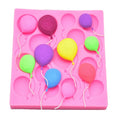 HY Birthday Balloons Fondant Cake Silicone Molds Cupcake Mould Baking Tools
