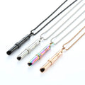 Custom Logo Letter Yoga Exercise Breathing Pendant Anxiety Ins Mind Therapy Stainless Steel Necklace Jewelry for Men Women Gift