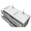 GM Modern Italian Wall-hung Bathroom Resin Surface Artificial Stone Solid Countertop Sinks Shampoo Sinks Durable Hotel Use