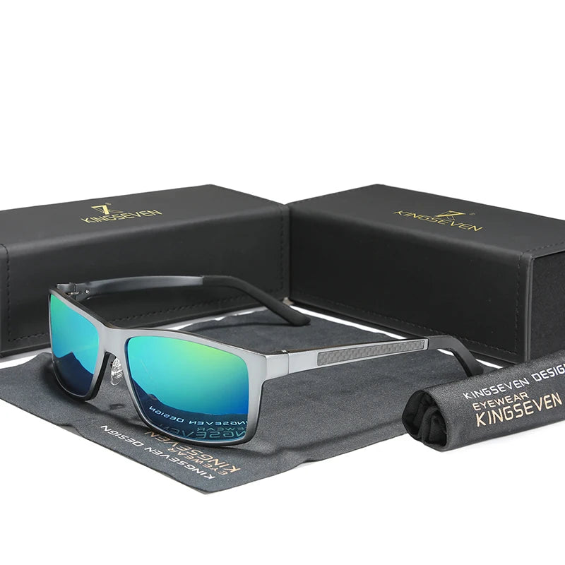 KINGSEVEN 2025 New Men's Sunglasses Aluminum Magnesium Polarized Driving Mirror Men's/Women's UV400 Oculos Glasses 7021