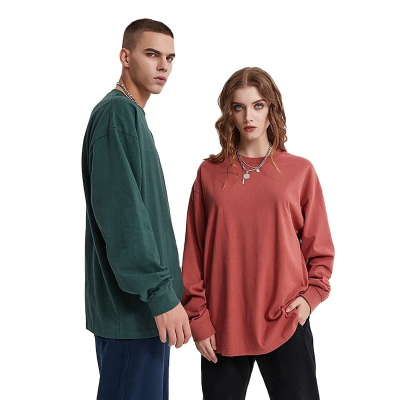 Xinglan Custom Printed Blank Long Sleeve T-Shirt High Quality 100% Cotton Casual Style Factory Customization Possible