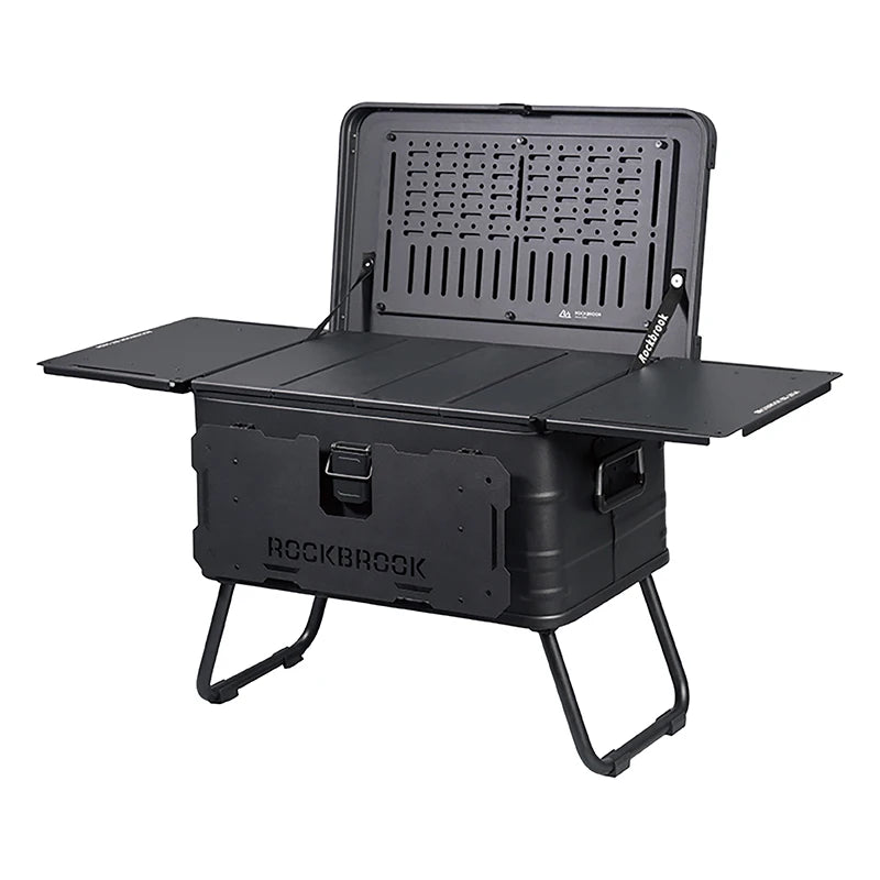 N7 ROCKBROOK Nestalbe Portable Light Aluminium Table Box Large Car Roof Garden Tool Case Outdoor Camping Coffee Storage Box