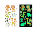 Runzio Waterproof Ocean Animal Unicorn Glow in Dark Sheet Temporary Neon Tattoo CE Certified for Kids
