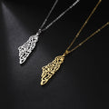 Stainless Steel 18K Gold Plated Palestinian Map Chain Necklace Support Palestine Flag Map Pendant Necklace