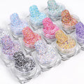 12 Colors Woolen Fabric Effect Sugar Nail Glitter Dust for Winter Wool-like Nail Decoration Minimum Order 1kg