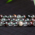2023 New Wholesale Smooth Loose Round Beads Chlorite Quartz Green Phantom Crystal
