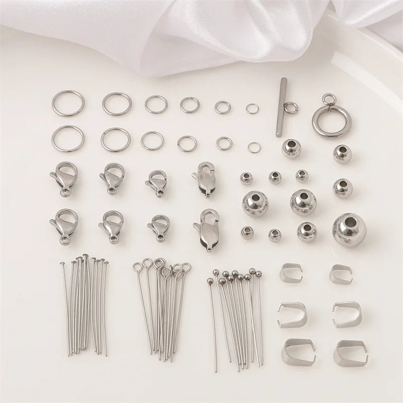 Bead Pendant Bail Jump Ring Clasp Pin Jewelry Making Findings Stainless Steel Jewelry Making Materials
