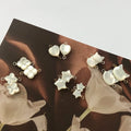 14K Gold Filled Wire Natural Shell Connectors Heart/Star/Cat Shaped S925 Silver Wire Charms Double Rings for DIY Jewelry Making