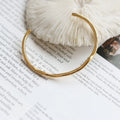 Stainless Steel Adjustable Cuff Bracelet Man Women Open Cuff Bracelet Gold Plated Wave Bracelet