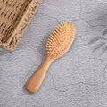 Massage Scalp Comb Paddle Brush Beech Wood Oval Hairbrush