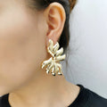 New Design Fashionable Geometric Drop Earrings Retro Exaggerated Big Earrings Stud Women Accessories
