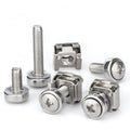 Stainless Steel 304 M4 to M10 Rack Mount Cabinet Screw with Cage Nut Metric Measurement System