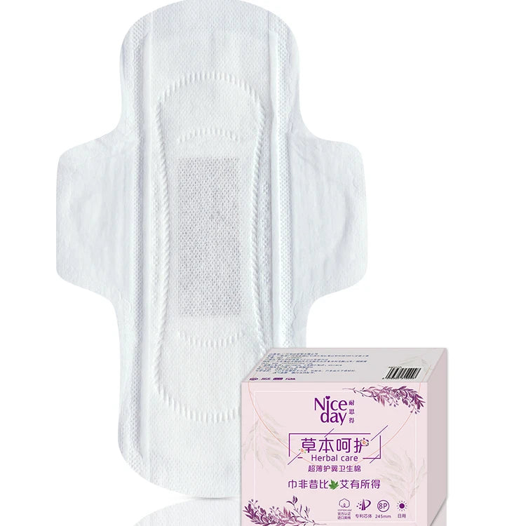 Ease Menstrual Pain Organic Herb Heavy Fow Feminine Pads OEM Brand Name Herb Pads