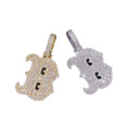 Golden Cross S925 Silver Hip Hop Style Moissanite Letter Pendant Necklace Brilliant Cut Stones Gold/Silver Plated Link Chain