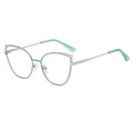 Wholesale Fashion Hinge Safety Eyewear Cat Eye Frame Eyeglasses Gold Eyewear Frame Optical Metal Eyewear Antiblue Light Glasses