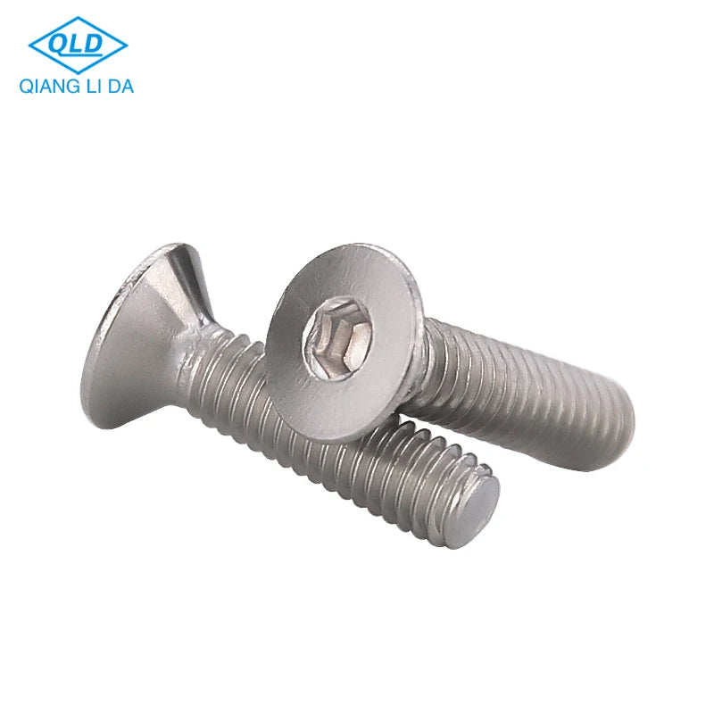 Stainless Steel Plain Finish Furniture Bolts M2-M10 DIN7991 Hexagon Socket Countersunk Head Allen Screws Wholesale
