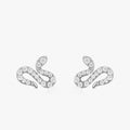 Ailmay Fashion 925 Sterling Silver Cute Animal Little Snake Earrings Sparkling CZ for Women Girls Anti-Allergy Fine Jewelry Gift