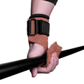 Aolikes 7632 Adjustable Wrist Support Wraps Weight Lifting Leather Hand Grips Cowhide Pads Fitness Gloves