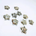 Huiying System Symbol Engraved Dalmatian Jasper Star Shape Polishing Stones Crafts