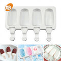 AK 4 Cavities Candy Fondant Icing Decorating Insert Baking Tools Ice Cream Silicone Molds Mould XG-31