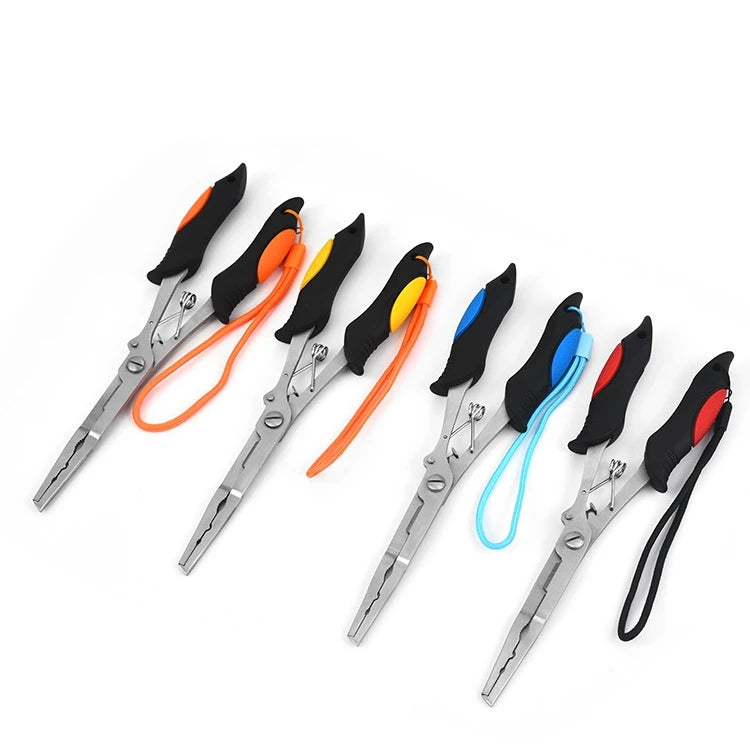 Top Right FP006 Fishing Pliers Stainless Steel Fishing Plier with Sheath Lanyard and Self Locking System Plier