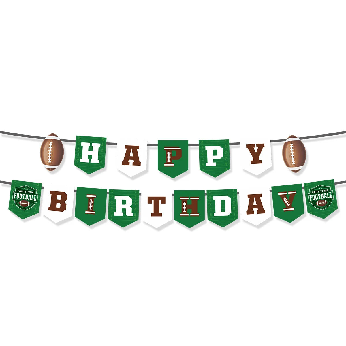 Happy Birthday Super Bowl Rugby Decoration Banner Super Bowl Party Banner Honeycomb Ball Set Wholesale Customization