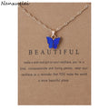 Private Label Best Selling Multiple Colors Acrylic Collarbone Chain Jewelry Butterfly Pendant Necklace