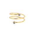 Chris April in Stock 316L Stainless Steel Layers Spring Spiral Rings for Women