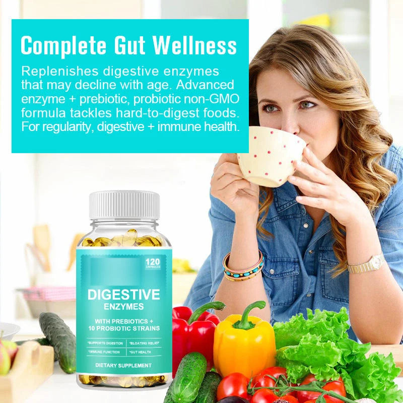 Digestive Enzymes Softgel Capsules Gut Health and Digestive Promote Supplements