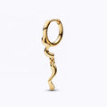 LOZRUNVE Unique Design Minimalist Wave Geometric Dangle Drop Hoop Earring Sterling Silver Jewelry