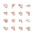 Fashion New Trending Jewelry Wholesale Color Zircon Piercing Earrings Elegant Girls Pearl Earrings Flash Women Ear Bone Stud