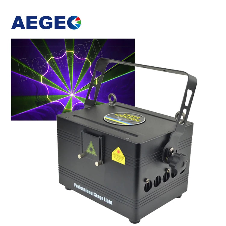 2W Rgb Full Color Laser Projector Dmx Control Dj Indoor Laser Light for Stage Perfromances
