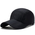 2026 Custom Logo Nylon Baseball Cap Water Repellent Outdoor Breathable Tri Fold Hat for Men Women Lightweight