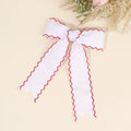 CN Large Grosgrain Ribbon Boutique Hair Bow Clip Long Tails Hair Pins Moonstitch Edge Hair Clip for Girls