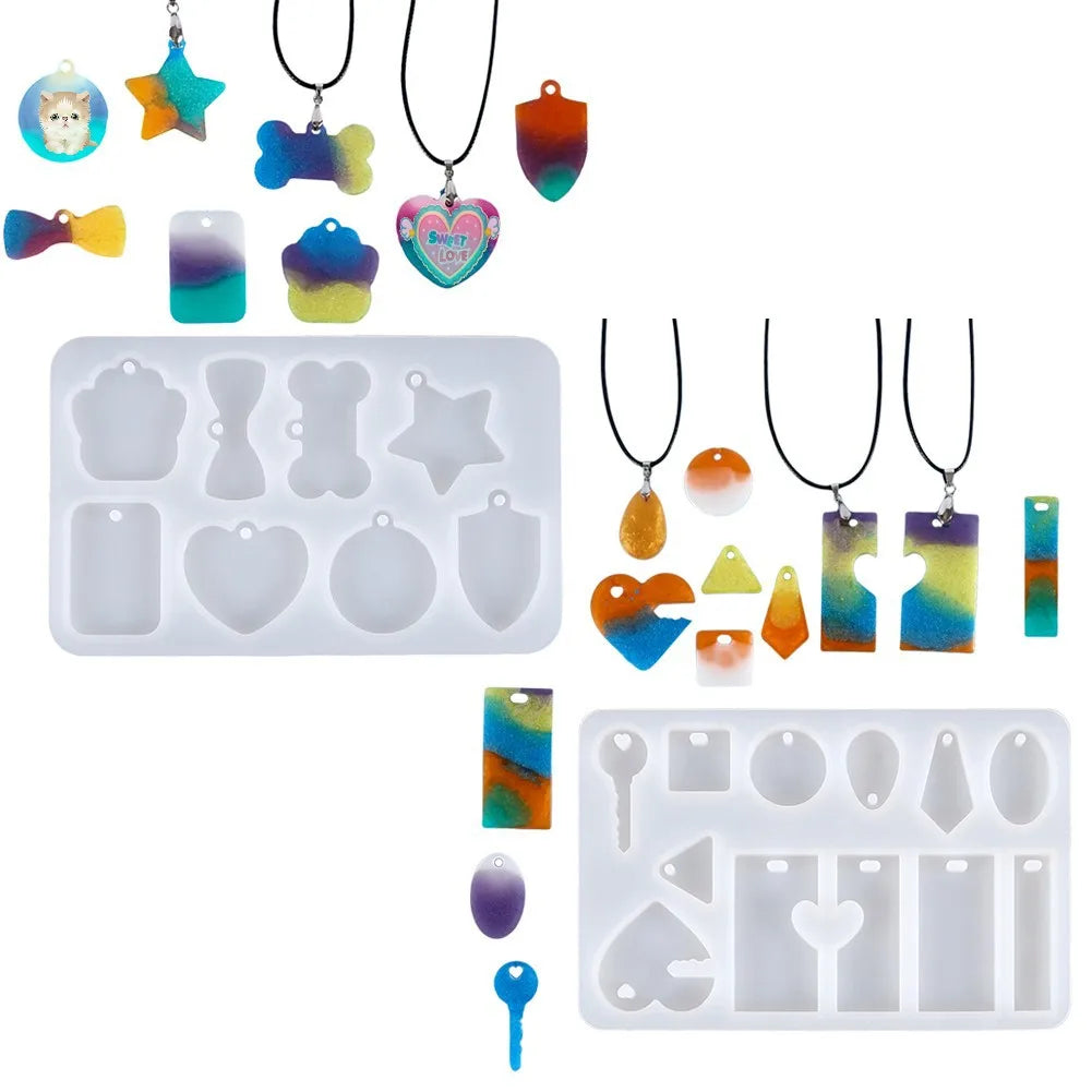 Crystal Drop Glue 8 Grids 12 Straight Earrings Hairpin Necklace Pendant Mirror Silicone Resin Mold Used for DIY Handmade