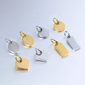 Engraved Stainless Steel Logo Charms Jewelry Tags Accessories Jewelry Making Accessories Jewelry Findings