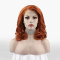 Celebrity 16inch Short bob Cut Copper Hair Matte Heat Resistant Fiber Synthetic Wigs Vendor