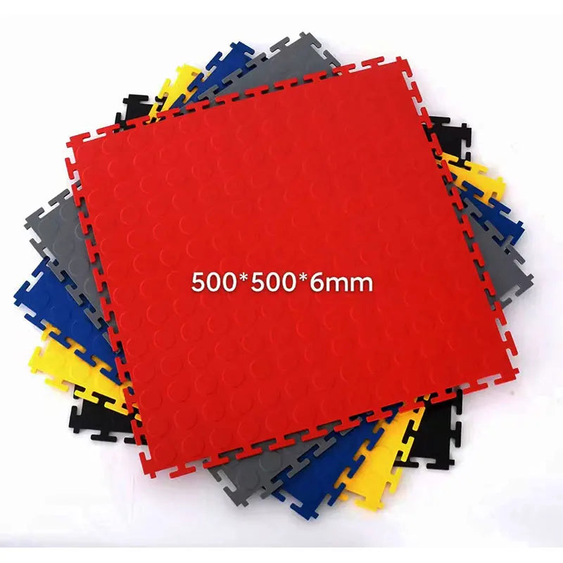 High-Strength PVC Interlocking Floor Tiles for Garage & Warehouse - Heavy Duty Removable Garage Floor Mats Anti-Slip Flooring